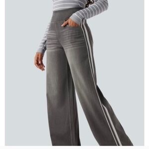 Halara high waisted wide leg grey